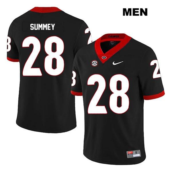 Georgia Bulldogs Men's Anthony Summey #28 NCAA Legend Authentic Black Nike Stitched College Football Jersey LAQ6156UF